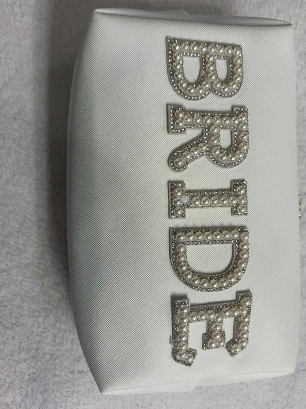 Bride Embellished White Bridal Clutch